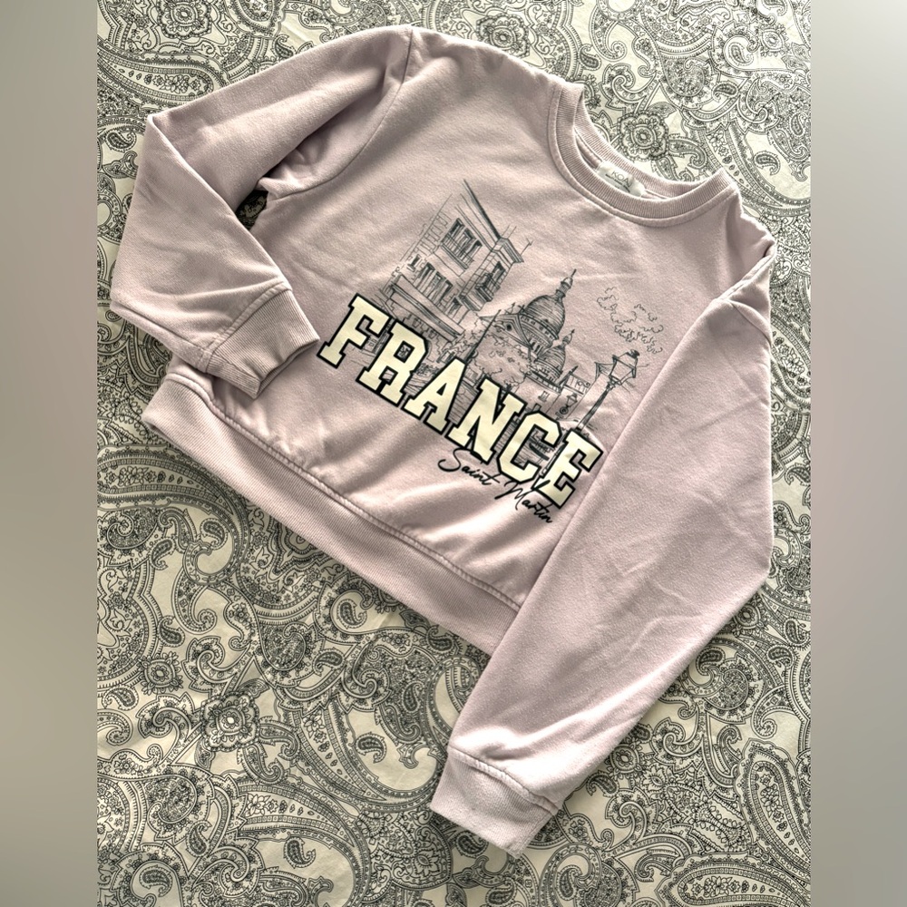 France Graphic light pink Sweater